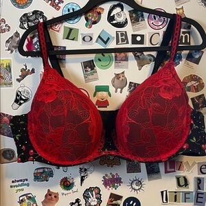 Torrid Red Lace Bra
